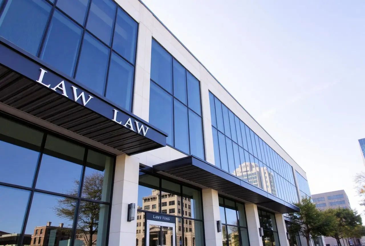 Modern law firm office representing practice growth supported by organized bookkeeping