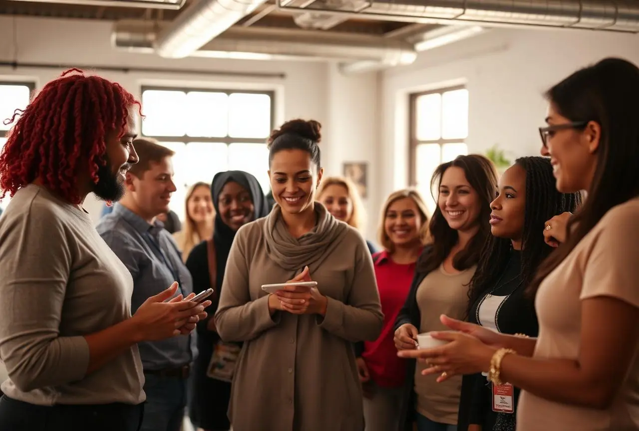 Non-profit volunteers collaborating